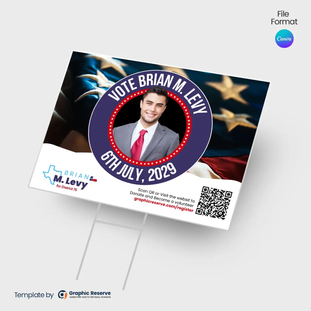 Create Political Sign Political Yard Sign Template – Canva | GraphicReserve