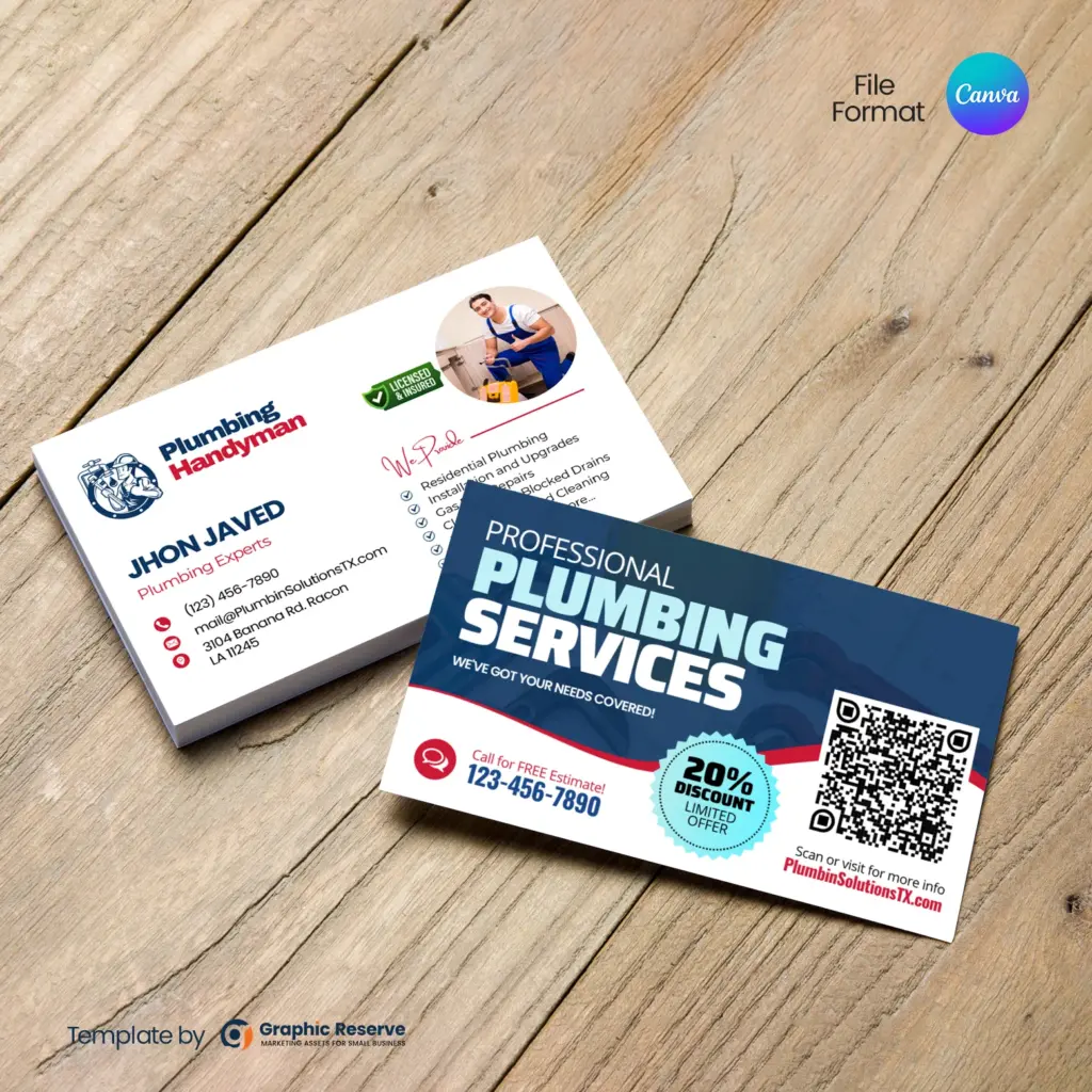 Canva-Plumber-Business-Card-Template-Editable