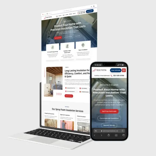 Spray Foam Roof Insulation Company Website Template