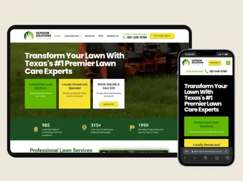 Landscaping Website Design Template