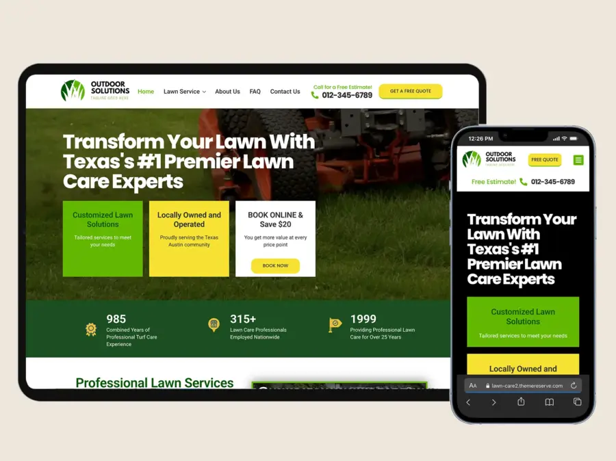 Landscaping Website Design Template