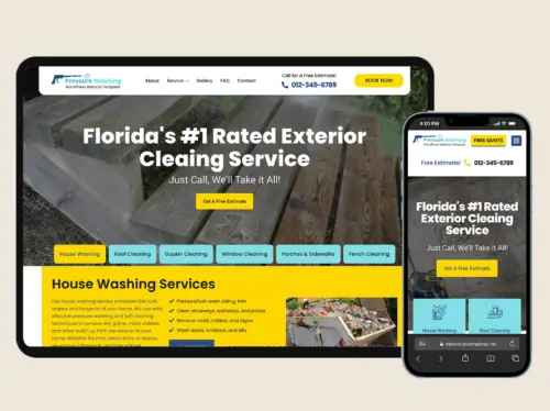 pressure washing website design