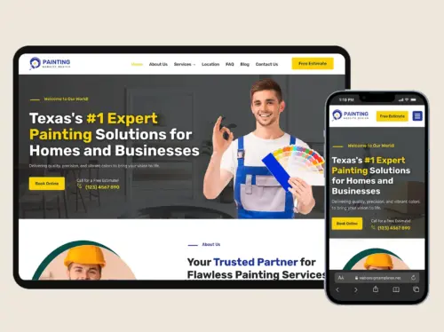 painting company website template