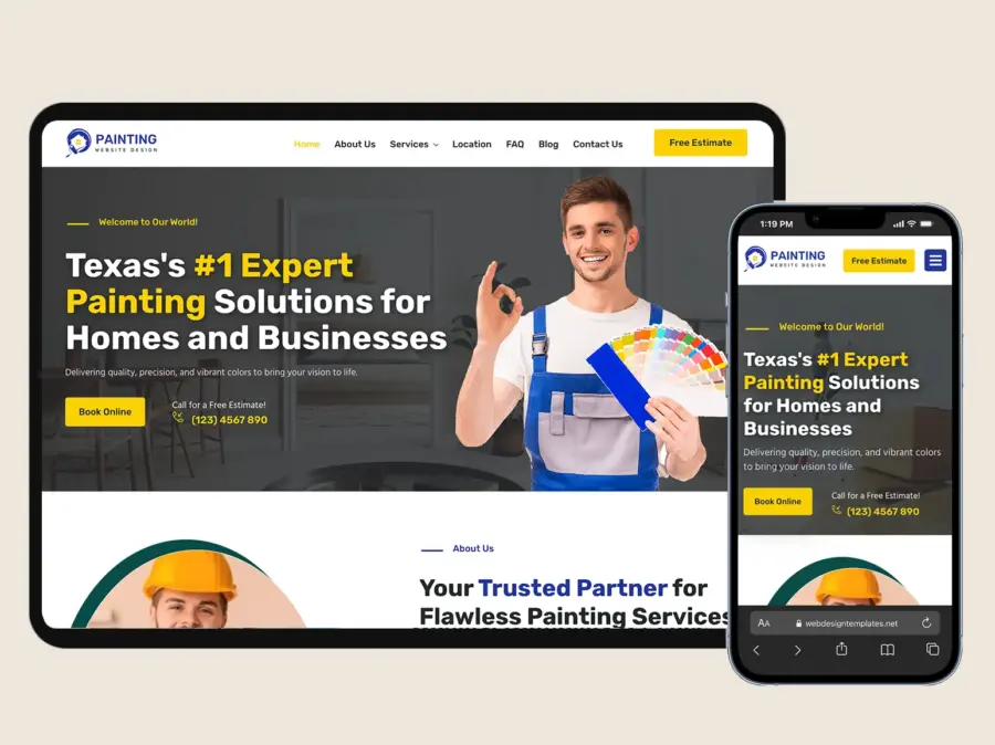 painting company website template