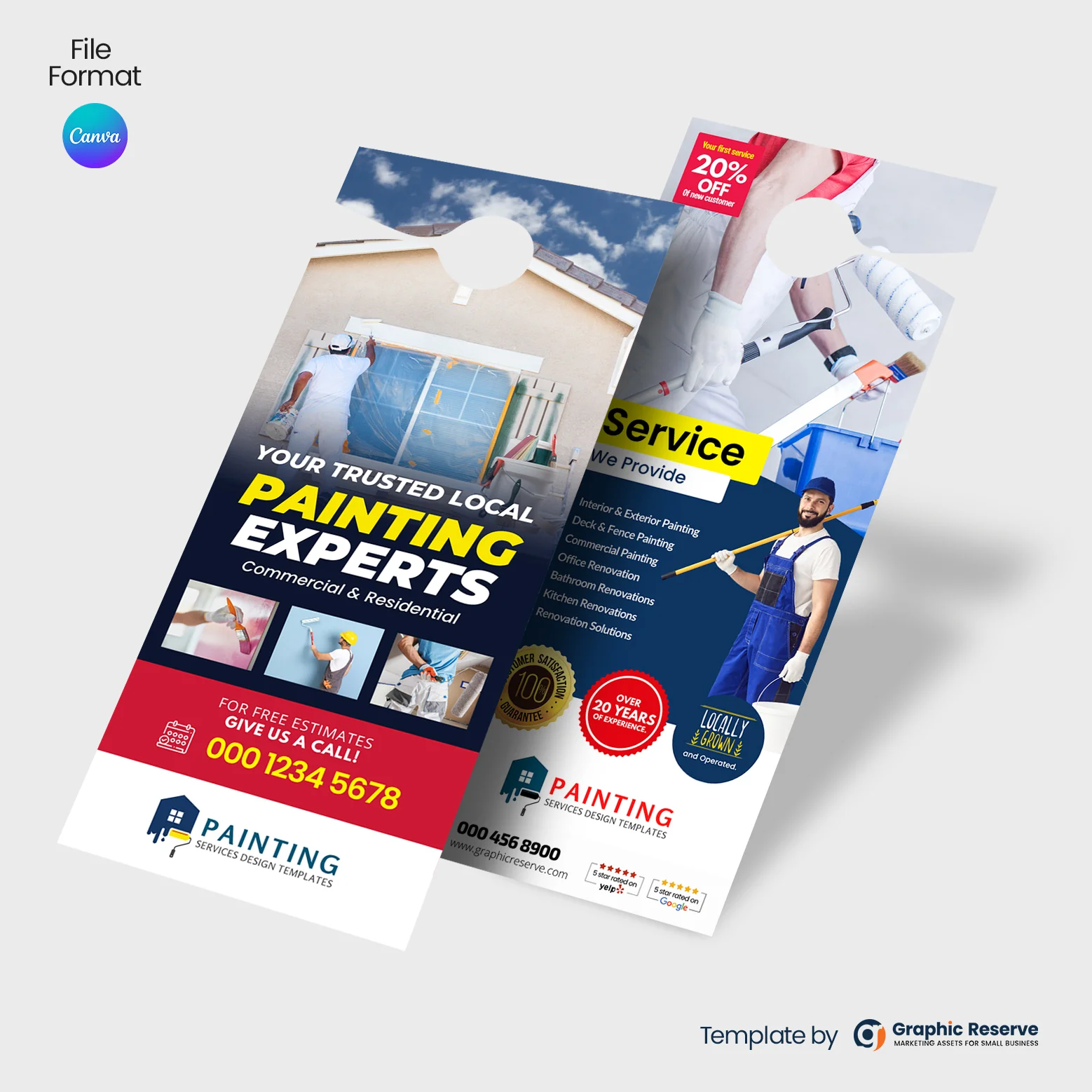 Free-Estimate-Painting-Door-Hanger-Template 4.5x11