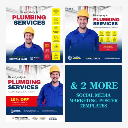 Plumbing-Contractor-Social-Media-Template-Canva-Branding-&-Marketing-Posts-Kit