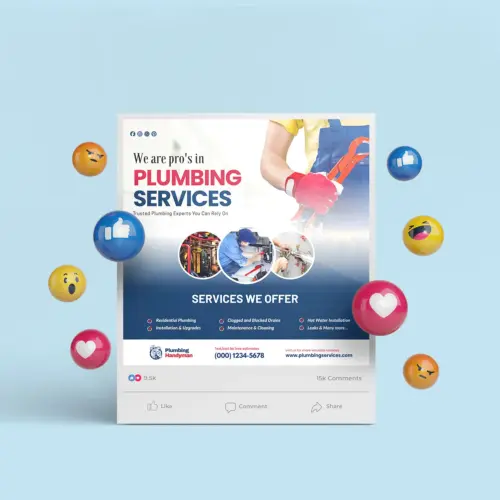Plumbing Review & Testimonial Post Bundle Canva