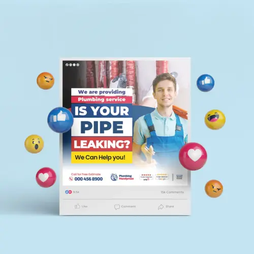 Professional Plumbing Social Media Template Bundle Canva