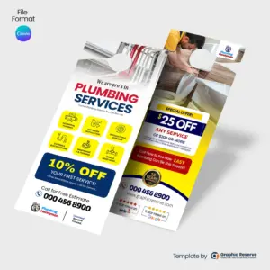 Residential Plumbing Door Hanger Marketing Template