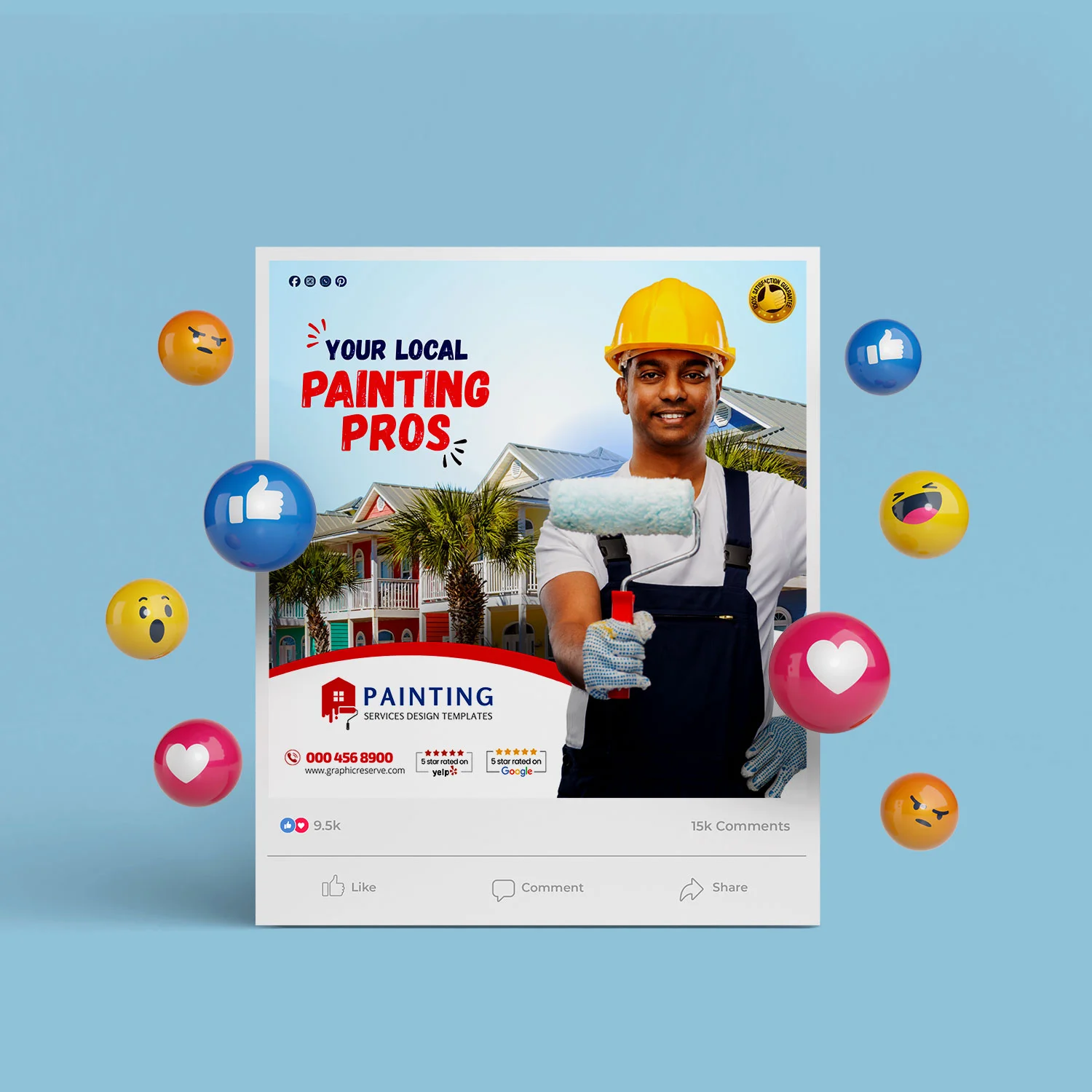 Painter Promo Social Media Bundle Canva Design for Painting Contractors - Image 4