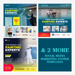 Painter Social Media Canva Pack | Ad Templates