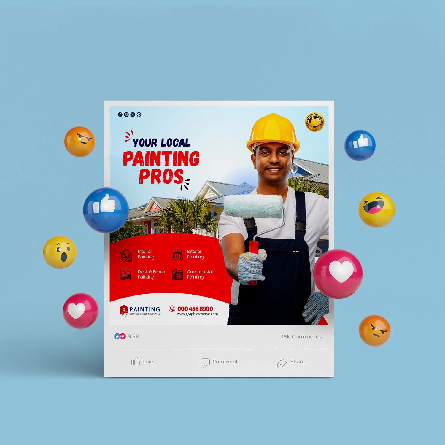 Painter Promo Social Media Bundle Canva Design for Painting Contractors - Image 3