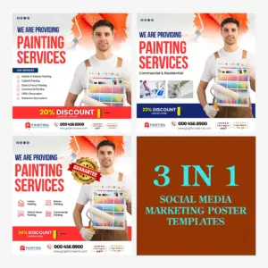 Painting Social Media Kit | Canva Design Templates