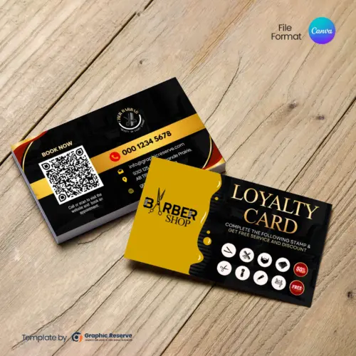 Salon & Spa Customer Loyalty Card Canva Template