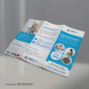 Chiropractic Brochure Canva Template for Local Clinic Advertising