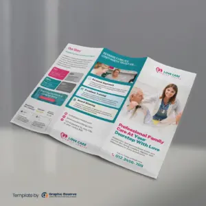 Love-Care-Agency-Branding-Tri-Fold-Brochure-Canva-Template-front
