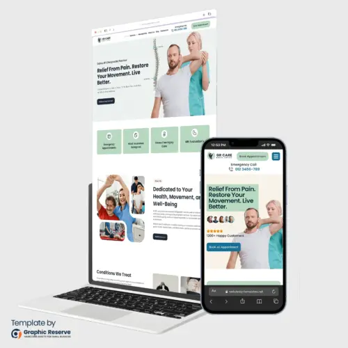 Chiropractic Practice Website Template – WordPress Elementor Kit for Chiropractors & Wellness Clinics