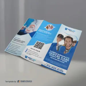 Cosmetic Dentistry trifold Brochure Canva Clinic Advertising