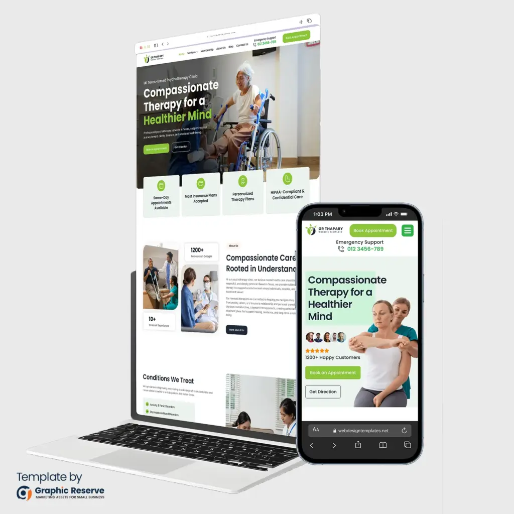 Physical Therapy Website Template WordPress Elementor Kit