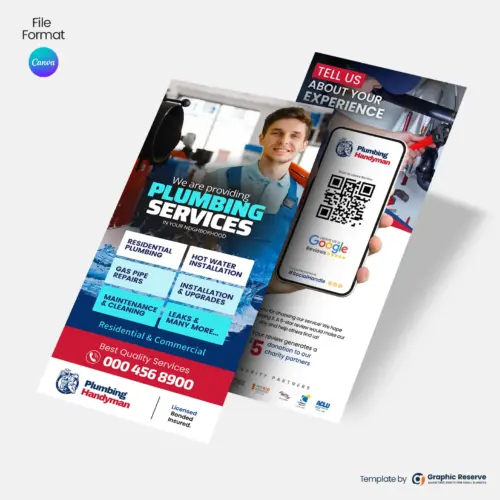 Plumbing-Review-Request-Rack-Card-Flyer-Canva-Marketing-Template
