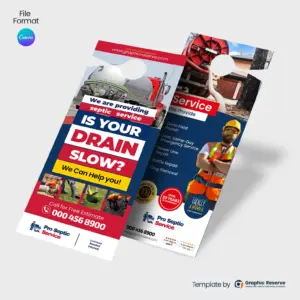 Septic Expert Marketing Door Hanger Template & Canva Ads – Canva template