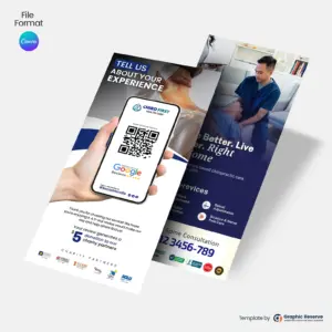 Chiropractic Review Request Rack Card Template | Canva | Chiropractor Marketing Material Design