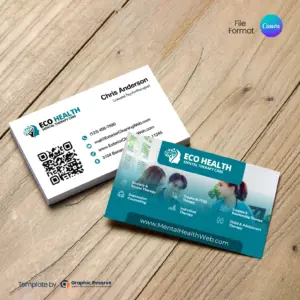 Psychotherapy Business Card Template | Canva | Mental Health Clinic Marketing Material | Local Advertising Design