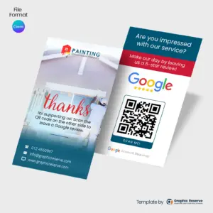 Painting Services Google Review Business Card Template | Canva | House Painter Advertising Design | Local Marketing Material