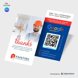 Painting Services Google Review Business Card Template | Canva | House Painter Marketing Material | Local Advertising Design