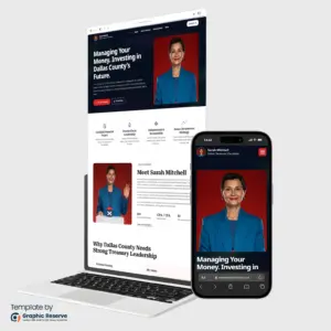 Treasurer election campaign candidate website template