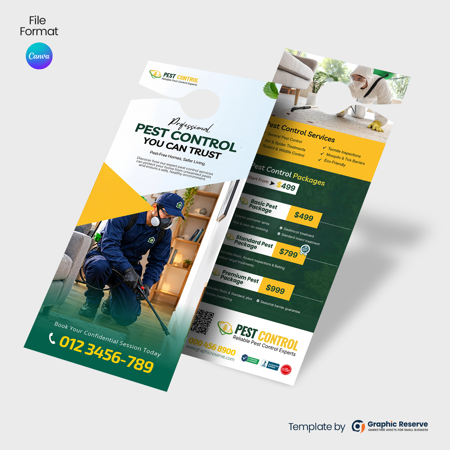 pest control door hanger Canva