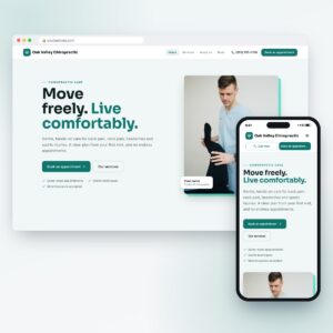 Chiropractic website design template