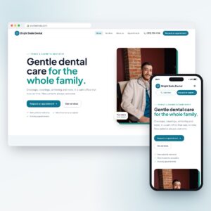 Dental website design template