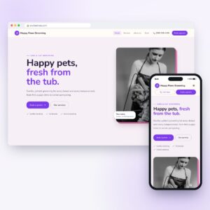 Pet Grooming website design template