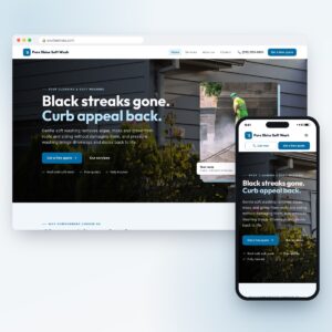 Roof Cleaning & Soft Washing website design template