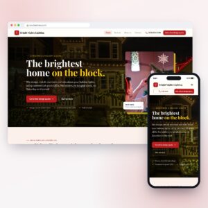 Christmas Light Installation website design template