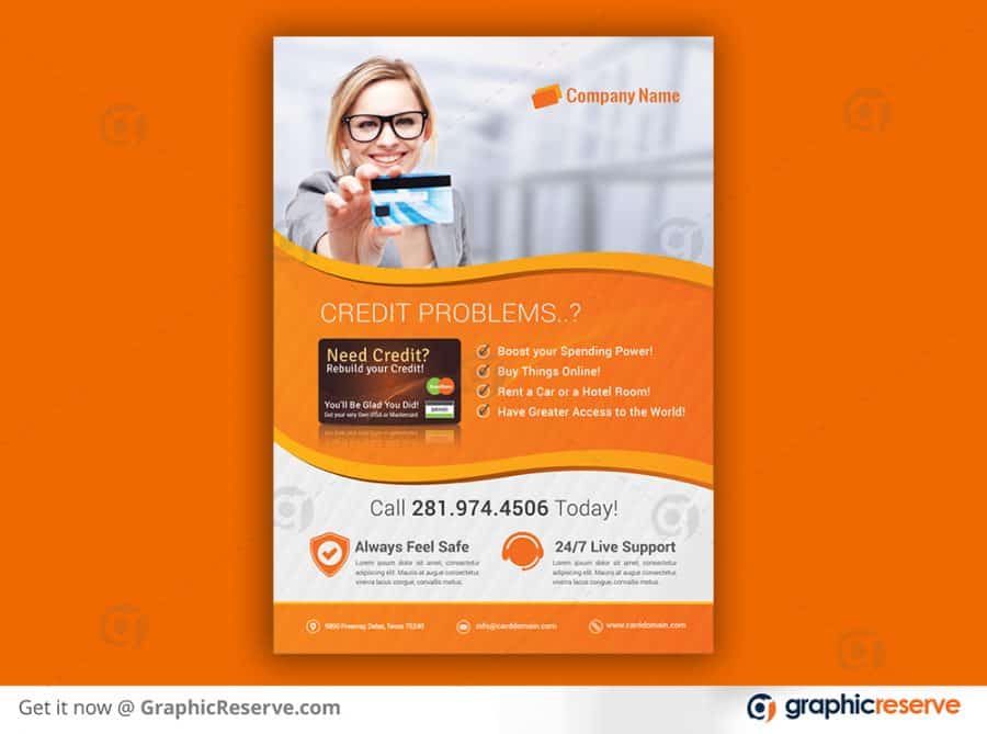 Debit Card Credit Card Prepaid Card Loyalty Promotional Flyer