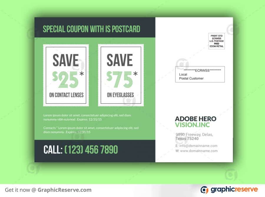 Eyewear Optometry Promotional every door direct mail EDDM