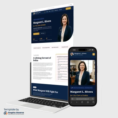 City Clerk Election Candidate Website Template