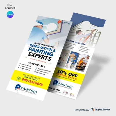 Eco-Friendly-Painting-Door-Hanger-Template Green