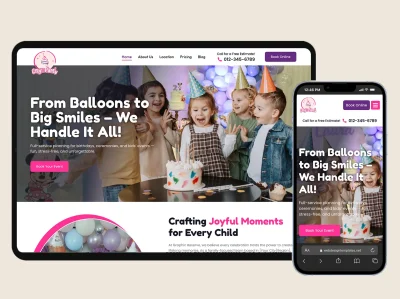 Event Decor & Foam Party Website Template – Elementor WordPress Kit for Event Planners