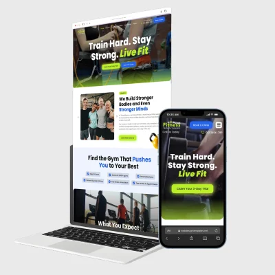 Gym and fitness website design template