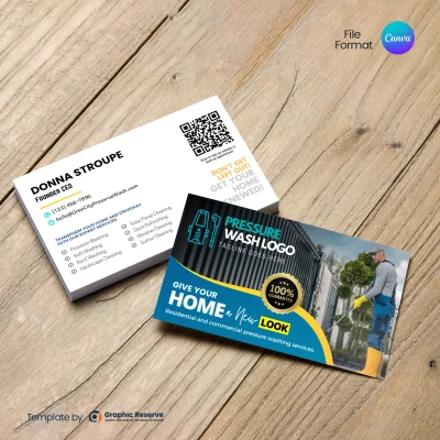 Pressure washing Visiting Card Template