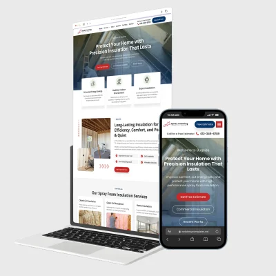 Spray Foam Roof Insulation Company Website Template