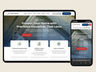 Spray Foam Roof Insulation Company Website Template – WordPress Elementor Kit