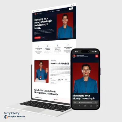Treasurer election campaign candidate website template