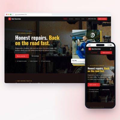 Auto Repair website design template
