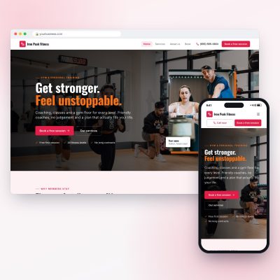 Gym & Fitness website design template