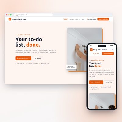 Handyman website design template