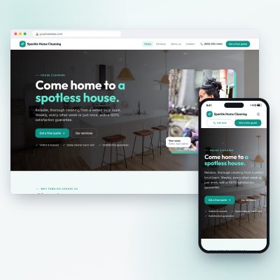 House Cleaning website design template